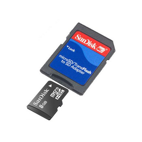 карта памет SanDisk Micro SDHC 8GB + SD адаптер