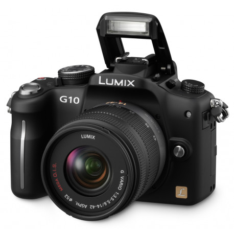  Camera Panasonic Lumix G10 (черен) + Lens Panasonic 14-42mm f/3.5-5.6 OIS