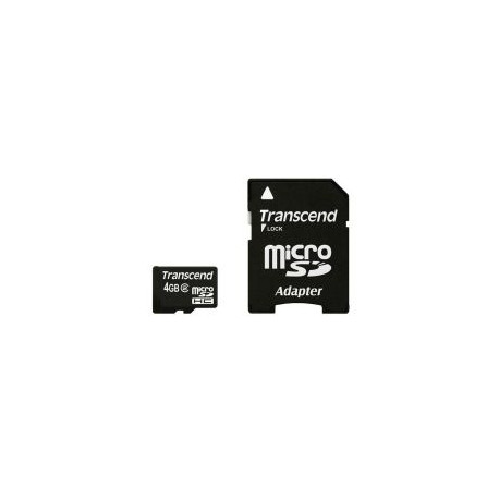 Memory card Transcend Micro SD 4GB HC+MiniI SD Adapter+SD Adapter Class 6
