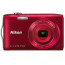 фотоапарат Nikon CoolPix S3300 (червен) + калъф Nikon + карта SD 4 GB