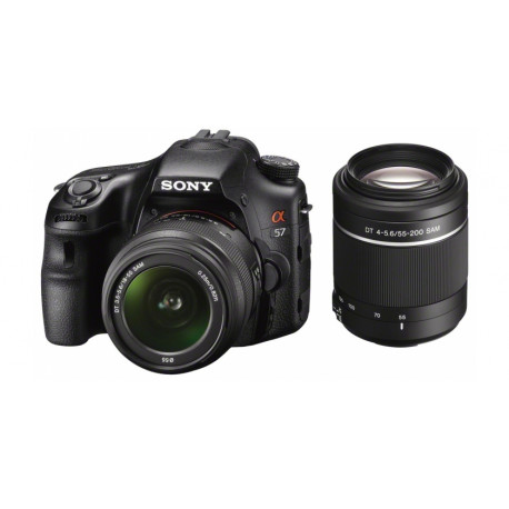  DSLR camera Sony A57 + Lens Sony SAL 18-55mm f/3.5-5.6 DT SAM + Lens Sony 55-200mm f/4-5.6 DT