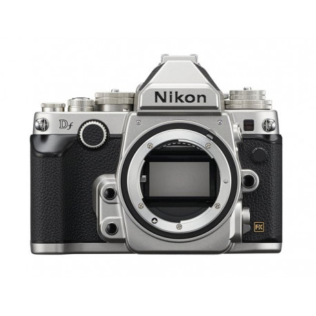 DSLR camera Nikon DF (сребрист) + Accessory Nikon 100-TH Anniversary Premium Camera Strap (черен)