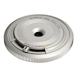 обектив Olympus ZD Micro 15mm f/8 Body Cap Lens (silver)