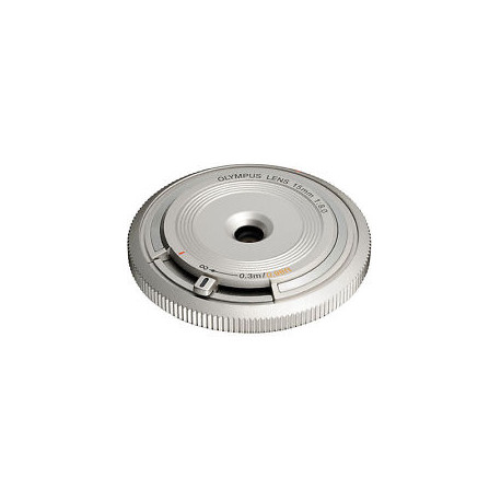 Olympus ZD Micro 15mm f/8 Body Cap Lens (silver)