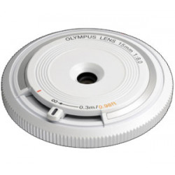обектив Olympus ZD Micro 15mm f/8 Body Cap Lens (бял)