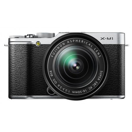 фотоапарат Fujifilm X-M1 (сребрист) + обектив Fujifilm XC 16-50mm f/3.5-5.6 OIS black