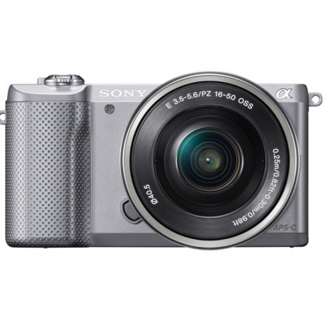 Sony A5000 (сребрист) + обектив Sony SEL 16-50mm f/3.5-5.6 PZ OSS (сребрист) + обектив Sigma 30mm f/2.8 DN | A - Sony E (сребрист)