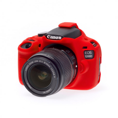 EasyCover ECC1200DR - Силиконов протектор за Canon 1200D (червен) 