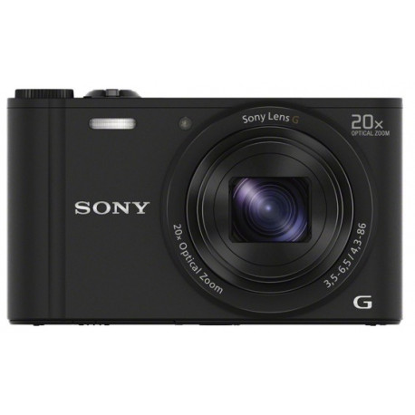 фотоапарат Sony DSC-WX350 (черен) + карта Lexar 32GB Professional UHS-I SDHC Memory Card (U1)
