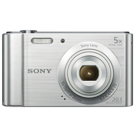фотоапарат Sony DSC-W800 (сребрист) + калъф Sony LCS-BDG