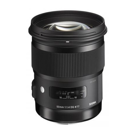 Lens Sigma 50mm f/1.4 A - Nikon + Filter Sigma Protector Filter 77mm