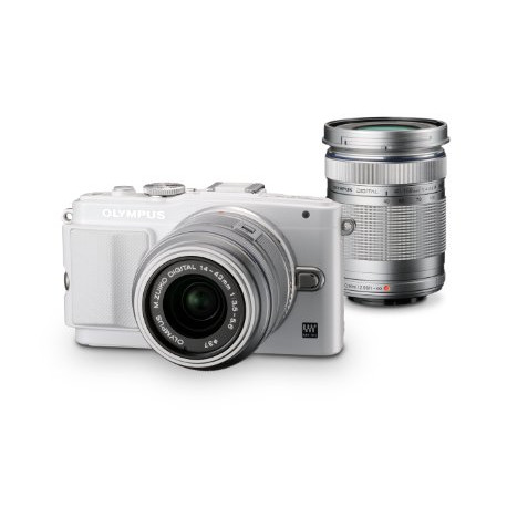 Camera Olympus E-PL6 PEN (бял) + Lens Olympus MFT 14-42mm f/3.5-5.6 II R MSC + Lens Olympus MFT 40-150mm f/4-5.6 R MSC silver