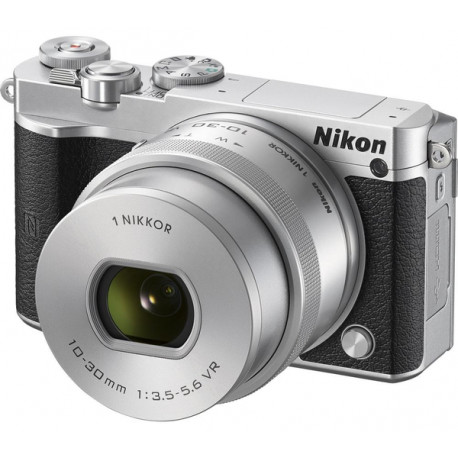 Camera Nikon 1 J5 SILVER+10-30MM VR PD-ZOOM KIT + Lens Nikon CX 10mm f/2.8 black + Bag Nikon CF-EU06 BAG
