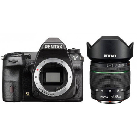 Pentax K-3 II + обектив Pentax 18-55mm f/3.5-5.6 DA + обектив Pentax 50mm f/1.8 DA