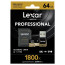 Lexar Professional Micro SDHC/XC 64GB 1800X 270mb/s + четец USB 3.0 + SD адаптер