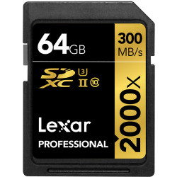 Lexar Professional SDXC 64GB 2000X 300mb/s