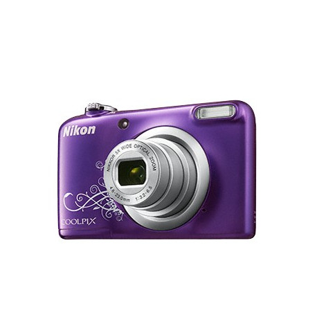 фотоапарат Nikon CoolPix A10 (лилав арт) + карта Nikon SDHC 4GB CLASS 6 + зарядно у-во GP Charger + 2xAA 2000 mAh