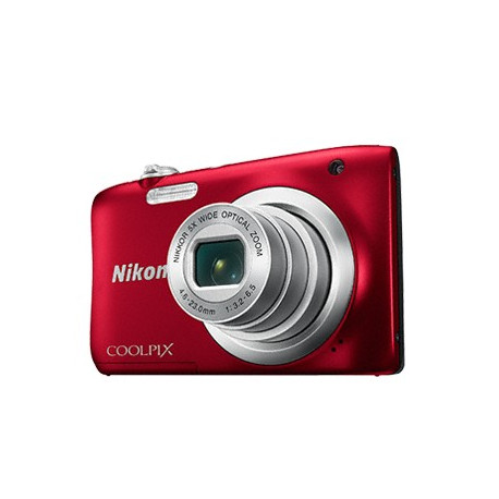 Nikon CoolPix A100 (Red) + Case Logic Case + 16GB Card