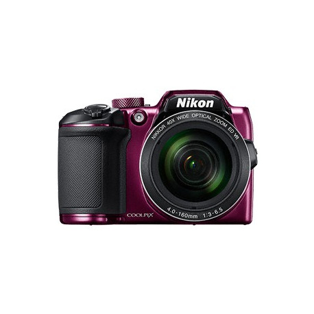 фотоапарат Nikon CoolPix B500 (лилав) + зарядно устройство Panasonic Eneloop Basic + 4 бр. AA