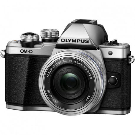 Olympus E-M10 II (сребрист) OM-D + Lens Olympus ZD Micro 14-42mm f / 3.5-5.6 EZ ED MSC (Silver) + Lens Olympus MFT 40-150mm f/4-5.6 R MSC silver