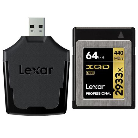 Memory Card Lexar PROFESSIONAL XQD 2.0 64GB 2933X 440MB/S + четец ...