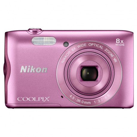 Nikon CoolPix A300 (Pink) + Case Logic Case + 16GB Card