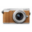 Panasonic Lumix GX80 (кафяв) + Lens Panasonic Lumix G 12-32mm f/3.5-5.6 MEGA OIS (сребрист) + Lens Sigma 60mm f/2.8 DN за Micro 4/3 (сребрист)