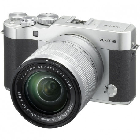 Fujifilm X-A3 (сребрист) + обектив Fujifilm Fujinon XC 16-50mm f/3.5-5.6 OIS II + обектив Zeiss 32mm f/1.8 - FujiFilm X