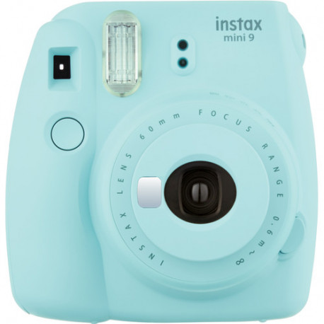 фотоапарат за моментални снимки Fujifilm instax mini 9 Instant Camera Ice Blue + фото филм Fujifilm Instax Mini ISO 800 Instant Film 10 бр.