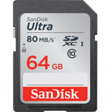 SanDisk Ultra SDXC 64GB 80MB/S 533X UHS-I SDSDUNC-064G-GN6IN