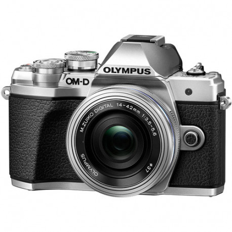 Olympus E-M10 III (сребрист) + обектив Olympus ZD Micro 14-42mm f/3.5-5.6 EZ ED MSC (сребрист) + обектив Olympus MFT 40-150mm f/4-5.6 R MSC (сребрист)