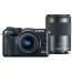 Canon EOS M6 + обектив Canon EF-M 15-45mm f/3.5-6.3 IS STM + обектив Canon EF-M 55-200mm f/4.5-6.3 IS STM + адаптер Canon адаптер за обектив с Canon EF(-S) байонет към камера с Canon M байонет 