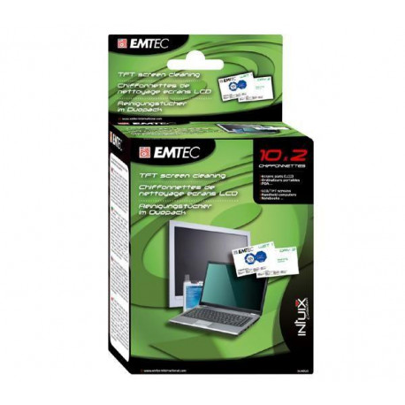 аксесоар Emtec TFT Cleaning Wipes Почистващи кърпички 2 x 20 (сухи + овлажнени) аксесоар Emtec TFT Cleaning Wipes Почистващи кърпички 2 x 20 (сухи + овлажнени)
