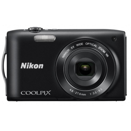 Camera Nikon CoolPix S3300 (черен) + калъф Nikon + карта SD 4 GB