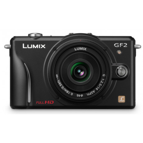  фотоапарат Panasonic LUMIX GF2 (черен) + обектив Panasonic 14mm f/2.5