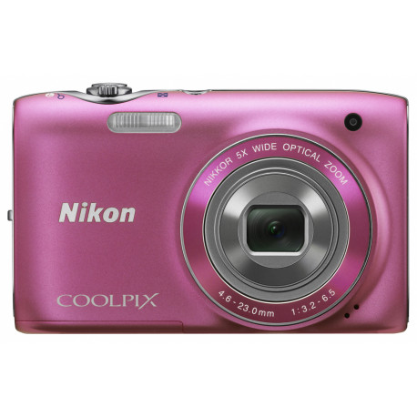фотоапарат Nikon CoolPix S3100 (розов) + кожен калъф Nikon S + карта памет 4 GB