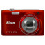 Camera Nikon COOLPIX S3100 (червен) + кожен калъф Nikon S + карта памет 4 GB