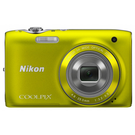 фотоапарат Nikon CoolPix S3100 (жълт) + кожен калъф Nikon S + карта памет 4 GB