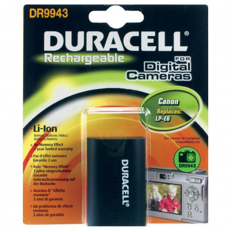 батерия Duracell DR9943 еквивалент на Canon LP-E6