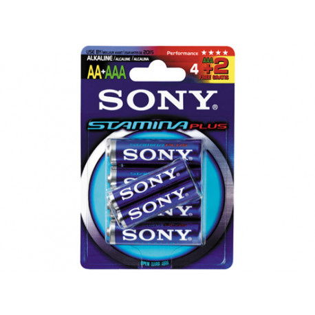 батерия Sony LR6 Stamina Plus 4+2 батерия Sony LR6 Stamina Plus 4+2