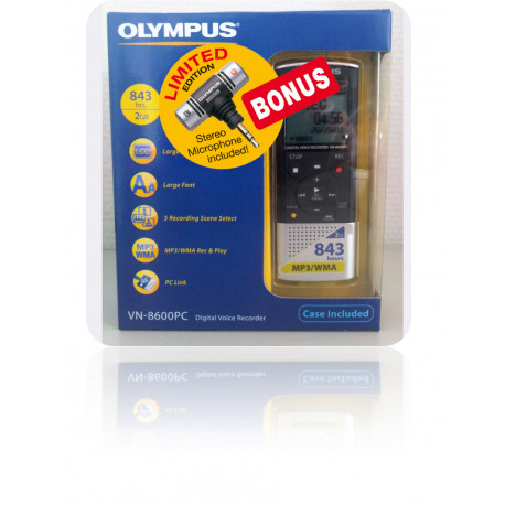 диктофон Olympus VN-8600PC + стерео микрофон Olympus ME-51S