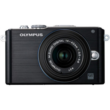  фотоапарат Olympus E-PL3 PEN Lite (черен) + обектив Olympus 14-42mm f/3.5-5.6 II R 