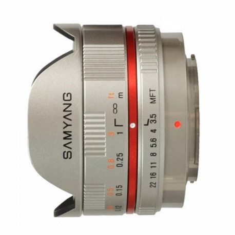 Samyang 7.5mm f/3.5 UMC Fisheye - MFT (сребрист)