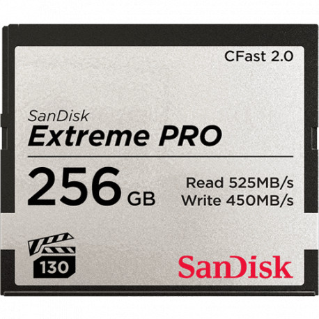 SANDISK EXTREME PRO CFAST 2.0 256GB R:525MB/S/W:450MB/S SDCFSP-256G-G46D