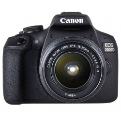 DSLR camera Canon EOS 2000D + Lens Canon EF-S 18-55mm f/3.5-5.6 IS + Memory card Lexar Professional SDXC 1066X UHS-I 64GB + Bag Case Logic BRCS-103 Shoulder Bag (Black)