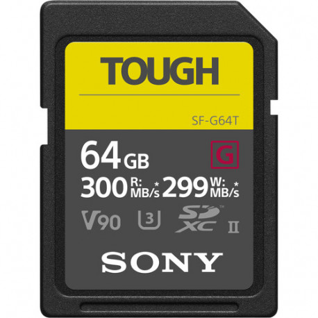 SONY TOUGH SDXC 64GB UHS-II U3 R:300MB/S W:299MB/S SF-64GTG