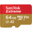 Memory card SanDisk Extreme Micro SD 64GB with adapter