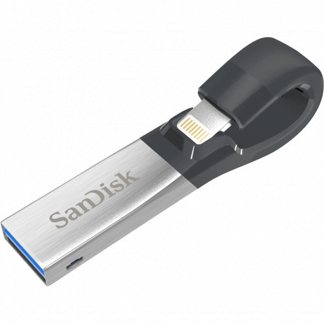 SANDISK iXPAND FLASH DRIVE 64GB iPHONE/iPAD USB 3.0 SDIX30C-064G-GN6NN