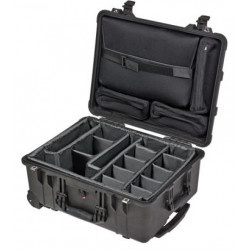 Case Peli™ Case 1560SC with dividers (black) + Loc Lid Organizer (black)