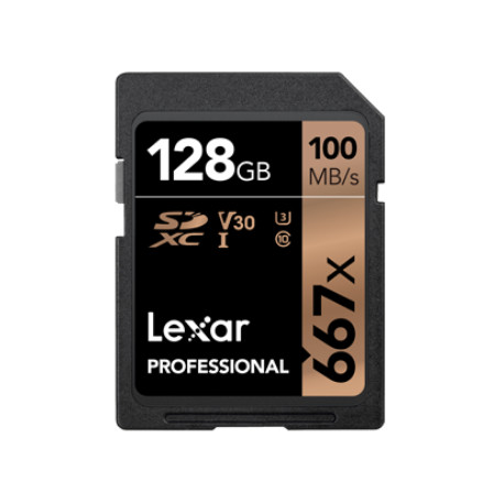 LEXAR PROFESSIONAL SDXC 128GB 667X UHS-I R:100/W:90MB/S U3 LSD128B667